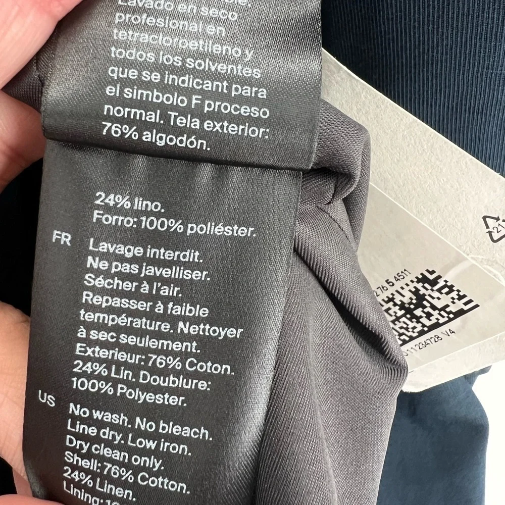 Cos Men’s Relaxed Fit Linen Blend Single Breasted Classic Blazer